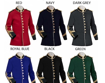 Anglo Zulu Kriegsoffizier Tunika - Melton Wolle Militärjacke, Cosplay Kostüm