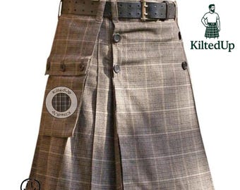 Prince of Wales Check Utility Kilt – Classic Style Meets Modern Utility