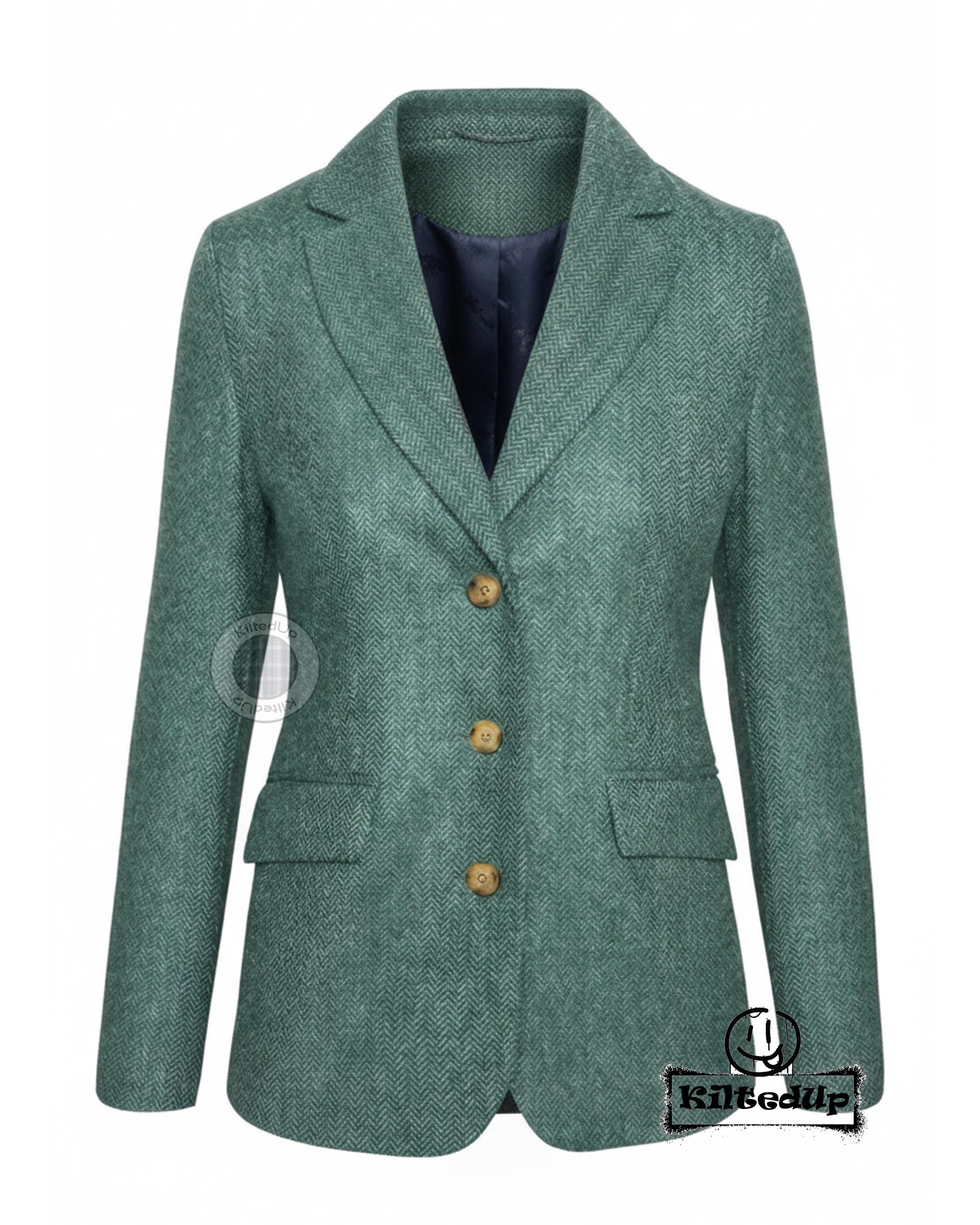 Ladies British Tweed Hacking Jacket - Wool Equestrian Blazer - Etsy