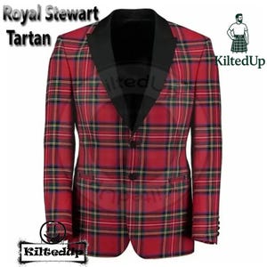 Royal Stewart Tartan Kilt Jacket – Men&#39;s Scottish Formal Wear-Handmade