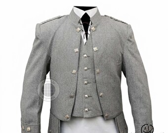 Sheriffmuir Doublette, Kilt Jacke, Schottische Hochzeitsjacke, Highland Wear, Herren Weste Set