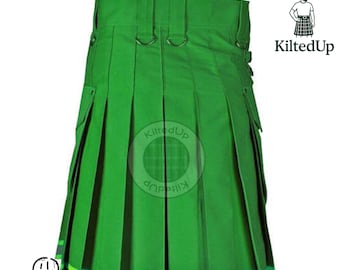 Green Firefighter Utility Kilt – Rugged, Stylish & Functional