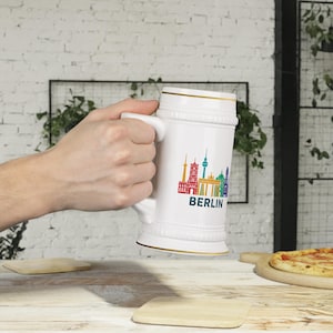Berlin Beer Stein Mug, Unique Gift for Beer Lovers, Oktoberfest Decor, Travel Souvenir, Personalized Beer Mug