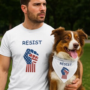 Resist Fist Unisex Tee, White Protest Shirt, Equality Activist T-Shirt, Political Statement Top, Pride Apparel