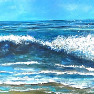 Original Acrylic 11x14  Beautiful Day At The Beach