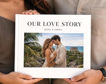 Custom Printed Photo Book album | Hardcover Personalized Vacation Memory Book | Honeymoon Photo Album | Custom Picture Book