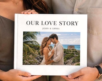 Custom Printed Photo Book album | Hardcover Personalized Vacation Memory Book | Honeymoon Photo Album | Custom Picture Book