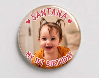 Personalized Birthday Button - Custom Birthday Celebration Pin Buttons