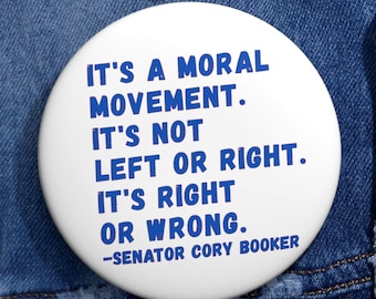 Cory Booker Pinback Button: Resist Activist Gift