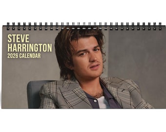 Calendario de escritorio de Joe Keery 2026 – Regalo de Steve Harrington