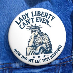 He Is An IDIOT Pin: Funny Anti-Trump Political Humor - 3 Sizes