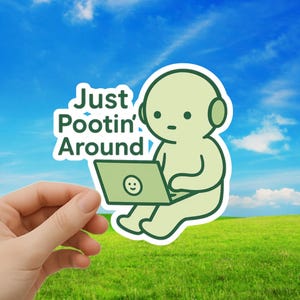 Vinylsticker Just Pootin' Around | Laptopsticker: