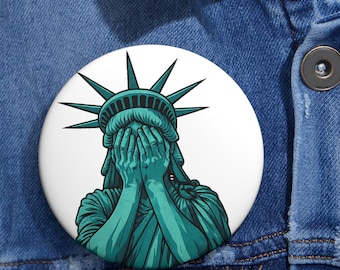 Crying Statue of Liberty Pin: Anti-Trumpf-Protest-Anstecknadel