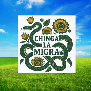 Chinga La Migra Sticker or Car Magnet | Abolish ICE Protest Decal,Pro Immigrant Decal