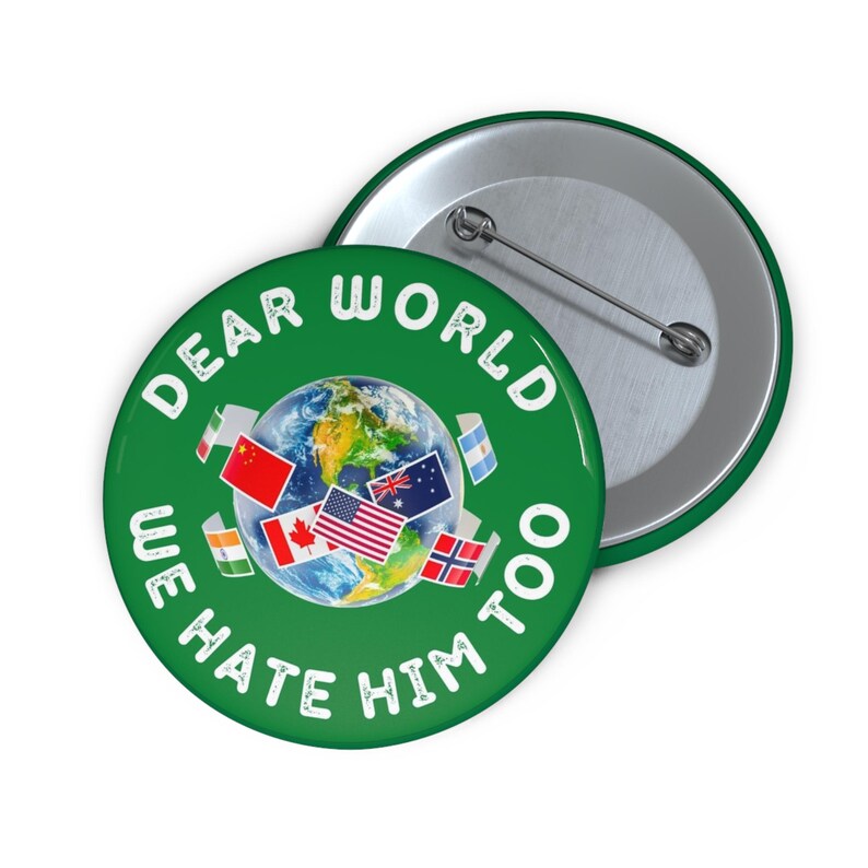 Anti-trump Pin: Political Protest Button - Liberal Resistance Badge - Etsy