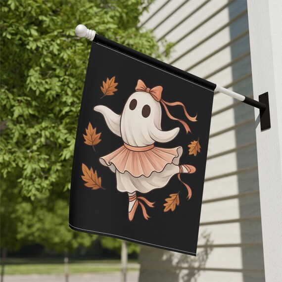 Halloween Gartenflagge – 30 X 45 Cm, Schwarze Katze Auf Sackleinen, Für Garten, Terrasse & Balkon