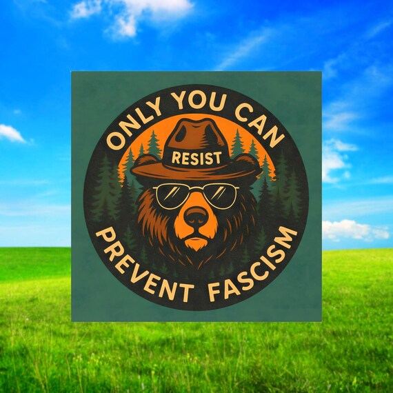 Anti-Fascist Magnet, Sticker or Car Magnet Political Protest Decal