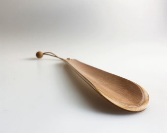 Shoehorn WOODINNI/small/ Cherry Venner, Maple Wood, Handmade, Compact for Traveling, Shoe Accesories, Gift for Him, Gift for Her