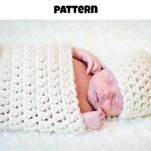 INSTANT DOWNLOAD PATTERN Newborn Cocoon Hat Set Photography Prop (Permission to Sell Finished Product)