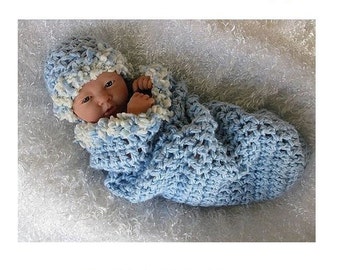 MUSTER Baby Blau Neugeborenen Kokon und Hut Foto Requisite - Erlaubnis zum Verkauf des fertigen Produkts