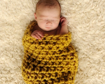 INSTANT DOWNLOAD PATTERN Chunky Newborn Baby Cocoon Photography Prop (Permission to Sell Finished Product)