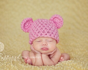 SOFORTIGER DOWNLOAD MUSTER Neugeborenen Teddy Bär Hut Fotografie Prop (Erlaubnis, fertiges Produkt zu verkaufen)