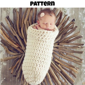 INSTANT DOWNLOAD PATTERN Chunky Newborn Cocoon Photography Prop (Permission to Sell Finished Product)