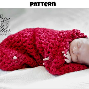 INSTANT DOWNLOAD PATTERN Newborn Homespun Cocoon Photo Prop (Permission to Sell Finished Product)