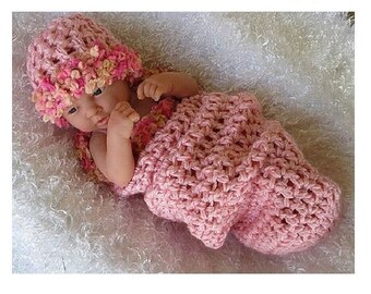 MUSTER Soft Pink Neugeborenen Cocoon und Hut Photo Prop - Erlaubnis, fertige Produkt zu verkaufen