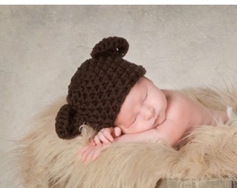 INSTANT DOWNLOAD PATTERN Teddy Bear Hat Photo Prop (Permission to Sell Finished Product)