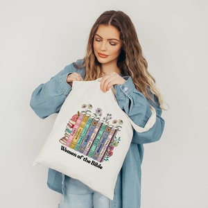 Canvas Tote Bag, Women of the Bible, Religious Tote, Bible Tote Bag, Church Tote Bag, Worship Tote, Gift for Women, Reusable Grocery Bag