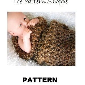 INSTANT DOWNLOAD PATTERN Brown Sugar Newborn Cocoon Photo Prop (Permission to Sell Finished Product)