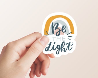 Be the Light Christian Sticker, Religious Journal Stickers, Stickers for Waterbottle, Tumbler Stickers, Laptop Stickers, Planner Stickers