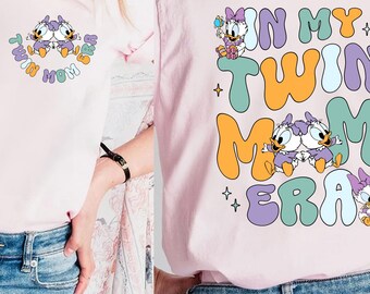 In My Twin Mom Era Shirt, Disney Mom Era Shirt,  Twin Mama Gift, Disneyland Twin Mama Shirt, New Mom Gift, Baby Announcement Shirt