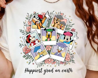 Happiest Place on Earth Shirt, Disneyland Senior Grad Tee, Mickey And Friends Graduation Shirt, Magical Kingdom, Disney World Shirt