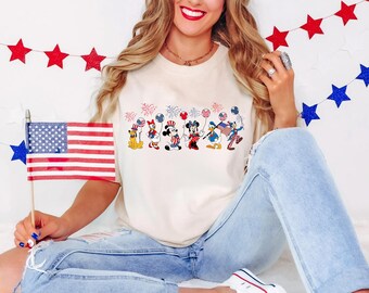 Mickey and Friends Happy Fourth of July Shirt, Disney Fourth of July Shirt, Magical Independence Day Shirt, Disney Patriotic Shirt