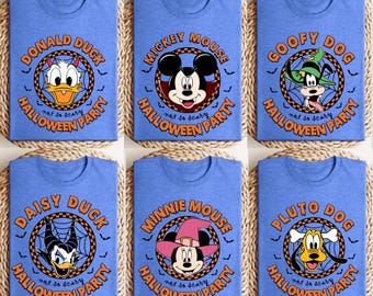 Mickey And Friends Not So Scary Party Shirt, Mickey's Not So Scary Halloween Party 2026 All Characters Shirt, Halloween Disney Family Shirt