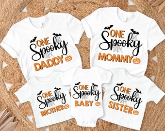 Custom Spooky Family Shirt, Spooky Mama Shirt, Spooky Daddy Shirt, Spooky Grandma Shirt, Halloween Family Matching Tee, Halloween Gift