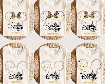 Custom Disney Family Vacation 2026 Shirts, Disneyworld Personalized Minnie & Mickey Shirt, Disney Vacation T-Shirt