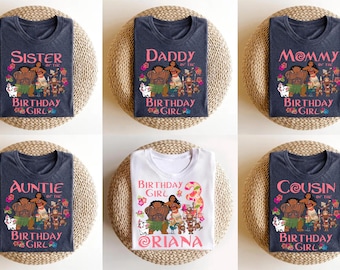 Custom Moana Birthday Shirt, Princess Moana Shirt, Moana 2 Movie Disneyland Tee, Birthday Girl Matching Shirt, Princess Birthday Trip Tee