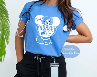 Personalized Minnie Disney Nurse Shirt, Nursing School Gift, Disney Nurse Shirts, Disney Trip Shirt, Nurse's Day Labor And Delivery Tee