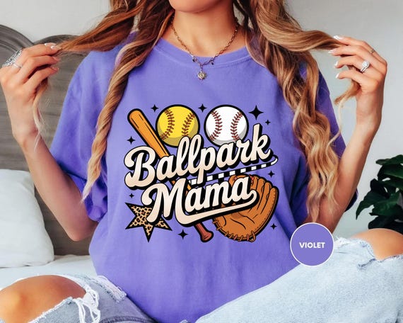Comfort Colors Ballpark Mama Shirt, Softball Mama Shirt,  Game Day Shirt, Softball Baseball Mom Gift, Christmas Gift