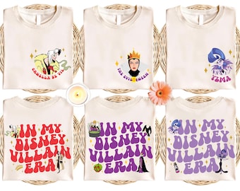 In My Disney Villains Era Shirt, Disneyland Villains Matching Shirt, Maleficent Evil Queen Ursula Cruella Shirt, Disney 2026 Shirt
