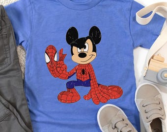 Disney Spider Kids Shirt, Disney Mickey Spiderman Shirt, Super Heroes Toddler Shirt