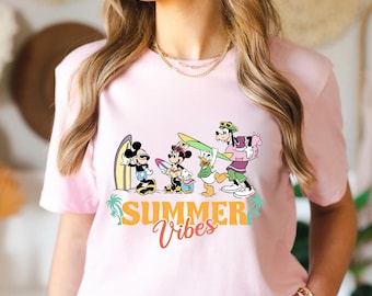 Disney Summer Vibes Shirt, Disney Beach Tee, Mickey and Friends Summer Vibes 2026 , Minnie Tropical Shirt, Mickey Beach Shirt, Vacation Tee