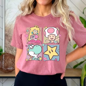 Mario Princess Girls Shirt, Super Mario Shirt, Mario Group Birthday Shirt, Princess Peach Shirt, Mario Trip T-Shirt, Gift For Her