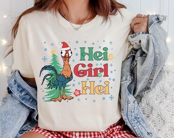 Hei Hei Christmas Shirt, Disneyland Christmas Trip Shirt, Holiday Vacation Shirt, Disney Girls Tee