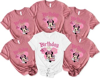 Custom Birthday Trip Shirt, Birthday Girl Shirts, Minnie Birthday Shirt, Disneyland Family Matching Birthday Shirt, Disney Kids Shirt