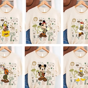 Mickey And Friends Safari Trip Shirt, Friends Wild Shirt, Animal Kingdom Safari Mode Vacation 2025 Tee, Family Matching Trip Group Shirt