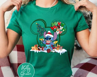 Stitch Christmas Shirt, Disney Christmas Shirt,  Stitch Christmas Shirt, Christmas Party 2026, Disneyland Family Xmas Trip Tee